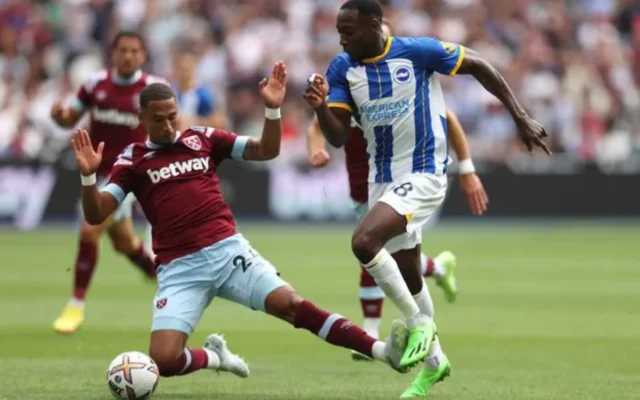 Kịch tính trong 90 phút của cuộc gặp mặt Brighton đấu với West Ham