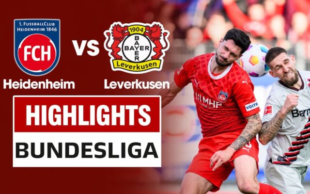 Đội hình chính thức của 2 đội trong trận Leverkusen đấu với Heidenheim