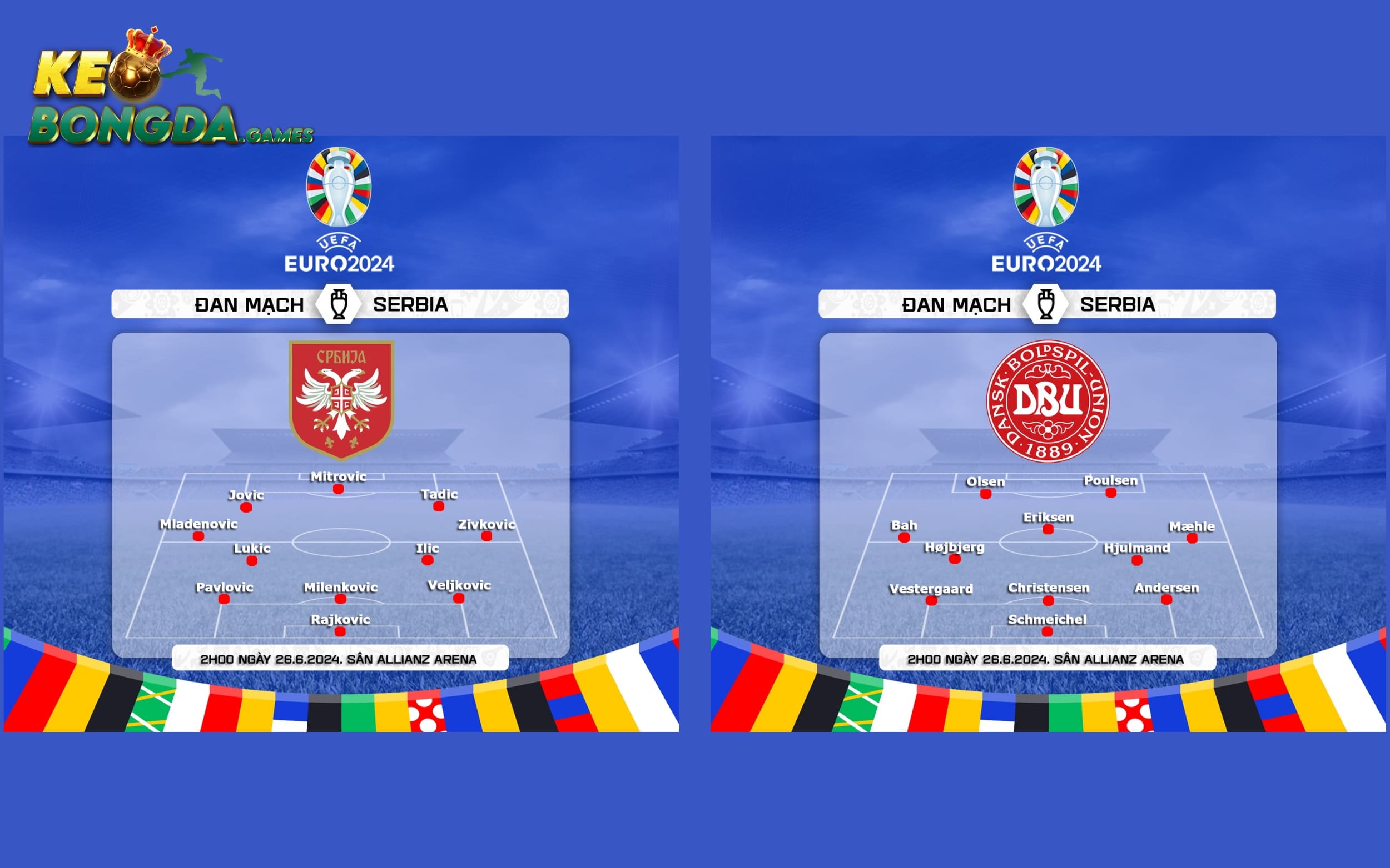 Đan Mạch tiếp tục với nhiều ưu điểm trong đội hình