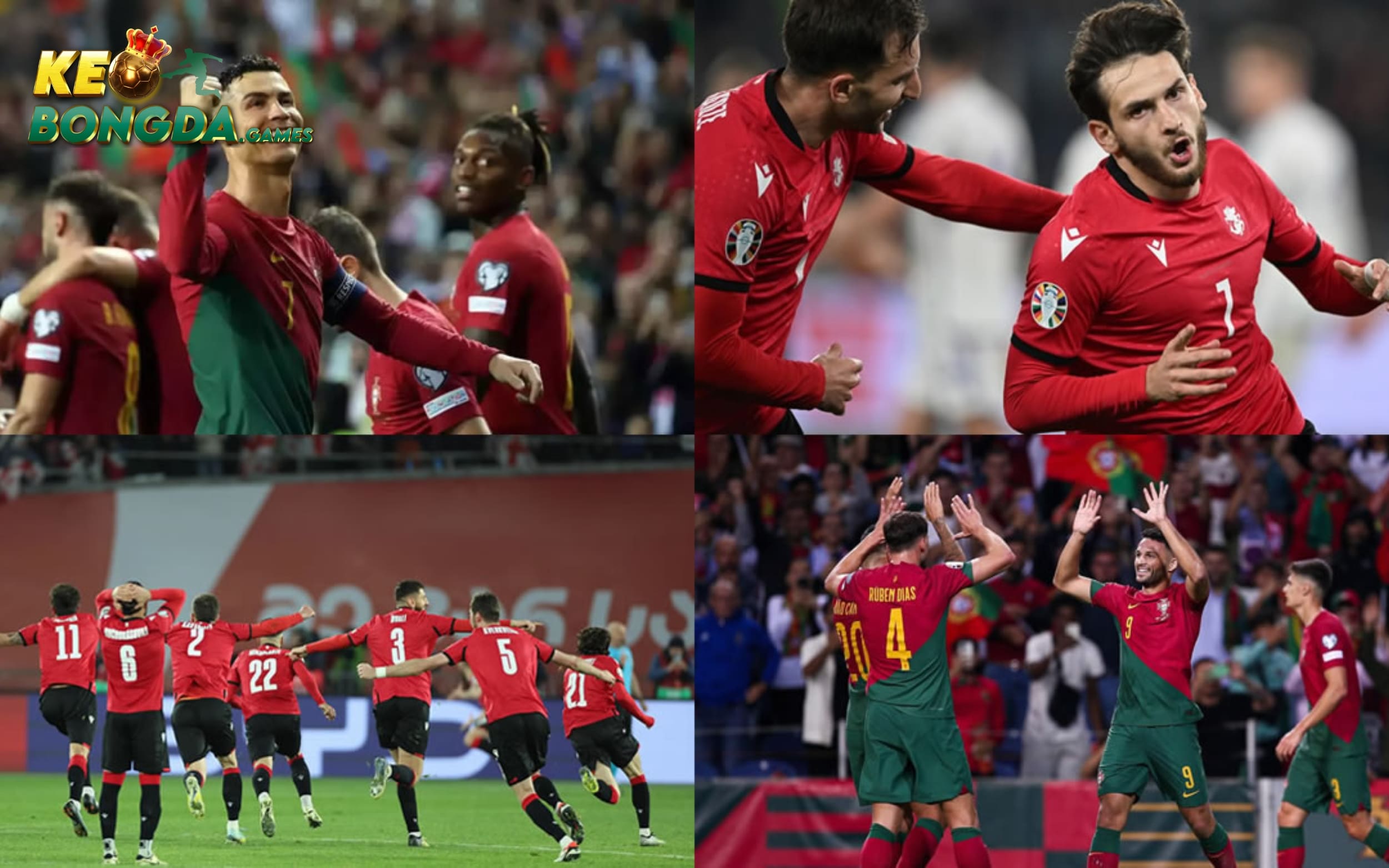 Đội hình ra sân dự kiến của Gruzia vs Bồ Đào Nha